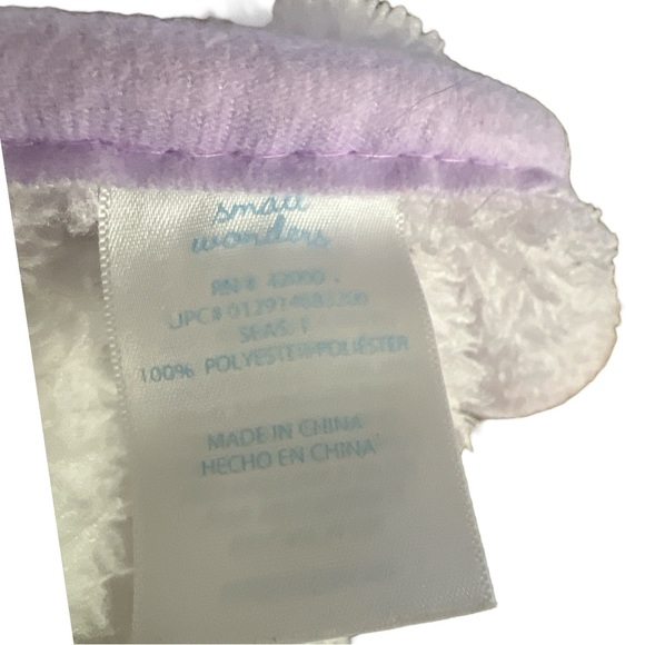 Small Wonders Purple Lilac Butterfly Flower Minky Blanket Pink White 30x44 HTF - Picture 3 of 3